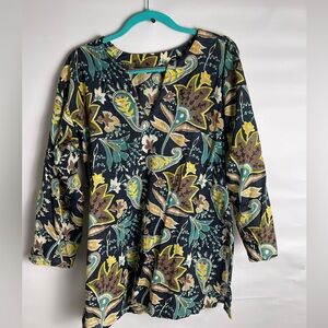 Floral Cotton Tunic XL
